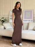 Summer Short Sleeves Short Sleeves Sexy Long Dress Girl Pure Temperament Short-Sleeved Dress Dress Girl