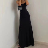 Hottie Solid Color High-Waisted Dress Women's New Summer Waist Showing Thin Shoulders Inside The Knee Dress