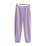 Spice Girl Purple Casual Swear Girl Ins Tide Spring And Autumn Broad Legs Loose Thin Jazz Sweatpants Small