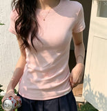 Underdastic Slimmed Short-Sleeved T-Shirt Women's Version Of The New Ins Thin Short Fashion Top Woman Trend