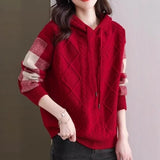 Sweater Women's Autumn/Winter 2026 New Lazy Casual Closure Hoods Long Sleeve T-Shirts Inside The Bottom Shirt