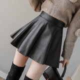 Hairy Dress Woman 2025 New High-Waisted Ass Short Skirt A-Word Black Autumn And Winter Half Skirt 100-Folded Pony-Up Skirt