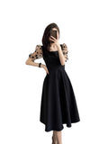 Summer Dress 2025 New French Temperament Dress Dress Women's Waist Thin Tea Break Skirt Hepburn Style Small Black Dress