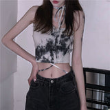 Designing A Tie-Dye Sexective Breast Vest Woman Summer Korean Version Of The Hottie Style Slimming On The Dress