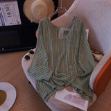 3.5/Spring New XUAN XIAO JIE Summer Lazy And Loose Air-To-Air Sunscreen Jersey Knitwear