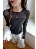 2026 Double-Layer Mesh New Mesh Jersey Sleeker Fashion T-Shirt Dress T-Shirt Girl
