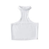 2025 Spring And Summer Pingkou Super Spicy Pure Lust Wind Slings Small Sexy Hanging Neck Bra Text Vest