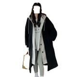2026 Autumn And Winter New Loose Long-Term Lamb Wool Coat Women Thick Hooded Hooded