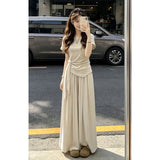 Good-Looking Ootd A Complete Set Of 2026 Summer New Short-Sleeved Women's Summer Long-Legged Trousers Lazy Casual Two Sets
