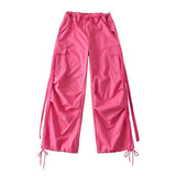 Street Ribbon Low-Sing Loose-Fitting Trousers Personality Multi-Pocket Tight Feet Dance Trousers Tide
