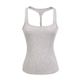Spice Girls U-Necked Back Twisting Shersion Sling Sling Sports Fitness Bottom Sleeveless T-Shirt