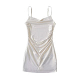 Spice Girls Summer Sexy Chiffon PU Girls Series Suspension Dress Brightly Closes The Waist Night Shop Dress