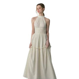 French New High-End Hanging Neck Dress Women's Summer Design Feel Sleeveless Folds To The Waist Thin Temperament Dress