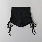 Spice Girls Summer V Waist Cross-Sleeting Shorts Casual Fashion Beach Pants Long Packed Hipple Sexy Sport
