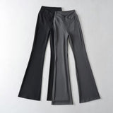Spice Girls V Waist Design Casual Tight Flares Trousers High Waist Thin Fashion Casual Trousers
