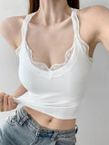 Sexy Pure Lust U-Neck Lace Vest Female Summer Personality Short-Scaring Sling Inside The Top Of The Coat