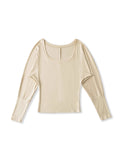 Big U Collar Long-Sleeved T-Shirt T-Shirt Inside The New Pure Desire