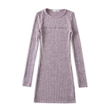 Spice Girls Autumn And Winter Thick Collar Long-Sleeved Bag Hip Dress Tector Tidal Zipper Opening Design Sexy Ass Skirt