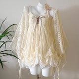 Summer Fashion New Fresh Sweet Girl Breath Dress Dress Women Summer New Holiday Style Two Sets