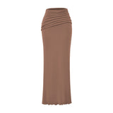 Hottie Sexy High-Waisted Hip Half-Dress Dress Pure Lust Wind Rollover Skirt Woman