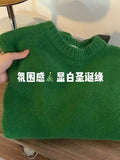 Grey Round-Neck Bottom Sweater Women 2025 Autumn And Winter New Korean Version Of Loose Lazy Wind Thick Knitted Shirt Tide