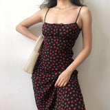 French Sexy Style Slimming Flower Tie Sling Skirt In The Dress And Hip Skirt