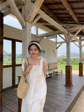White Suspension Summer 2025 New Small Fresh Butterfly Teling Mid-Long First Love Dress Dress Woman