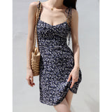 Xiao Zou Ju Chopped Flower Bag Hip Dress Female Summer Sexy Low-Breast Strap Sling A Skirt Skirt Beach Skirt
