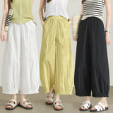 Nine-Legged Trousers Women's Summer Thin 2026 New Loose Straight Air Pants White Trousers
