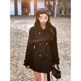 2025 High Wisdom Thousand Gold Feeling With The Belt Of The Long Wind Coat Tat Ika In The Waist Of The Woman's Huge Look Long Coat Autumn