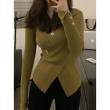 Kaning Pure Wind V-Neck Thin Sweater Women 2026 Autumn And Winter New Fork Tsets Inside The Knitting Shirt