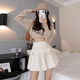 Real Shooting 2026 Winter New Net Red Sweet And Spicy Wind Repair Height Waist Thick Hairs Of The Hundred Fold Skirts And Half-Dress Skirts Women