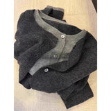Gray's Spring Crash-Free Two Knitted Open-Shirt Women's Lazy High-End Sweater Coat Early Spring Wear On The Top