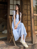 White Suspension Summer 2025 New Small Fresh Butterfly Teling Mid-Long First Love Dress Dress Woman