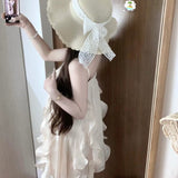 New Style Dress Female Princess Travel Summer Small Man Wearing Temperament French Beauty Sling Girl Skirt