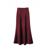 High-Rise Thin High-End Semi-Dress Girl Acetic And Vinegar-Sined Bread And Hips Long Dress 2025 Spring And Summer Hanging Skirt