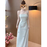Sweet Cool Wind Pink Three-Dimensional Bow Sling Tset Bra Dress Girl Spring Summer Hottie Waist Thin Skirt Tide