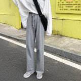 Autumn Ins Korean Version Of Sweatpants Female High-Waisted Trousers Students Loose Casual Fall Broad Leg Pants Straight Pants
