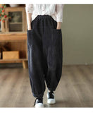 Autumn And Winter Wicked Women's Pants Retro Art Loose Thin Harlan Trousers Fat Leg Lanterns