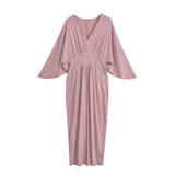 Autumn Languid French Elegant Dress Famous Temperament Babes V-Neck Loose Cuff Dress