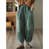 Autumn And Winter Wicked Women's Pants Retro Art Loose Thin Harlan Trousers Fat Leg Lanterns
