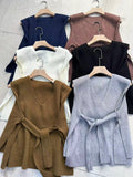 KANING Early Autumn Solid Color Knitted Vest Women 2026 Autumn And Winter New Loose Folding Tack Tice Tice Tice
