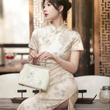 Purely Want The New Chinese Style Improved Version Of The Cheongsam Dress Women's Summer Design Sense Of Small Body-In-Comb And Hips Long Dress