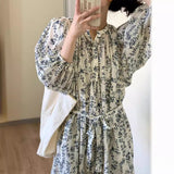 French Loose Age Reduction Dress Women's Summer Temperament Reduction Gentle Temperament With Thin Floral Dress