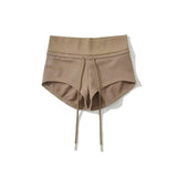 Hottie Summer High-Waisted Ass Slings Ultra-Short Hot Pants Beach Pants Fitness Leisure Arc Leg Length
