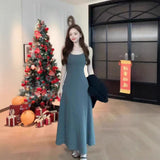 Ins Sexy Sling Pure French Sling Dress Summer Thin Holiday Beach Sling Dress Girl Trend