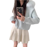 KN Hooded Removable Large Collar Knitted Jersey 2026 Autumn And Winter New Design Women's Soft-Creinable Sweater Jacket