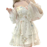 [ Chiffon Fabric + Ribs] French Dress 2025 New Fashion Women's Floral Skirt