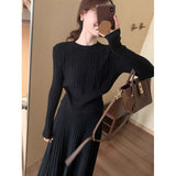 KANING Waist Design Thin Round Collar Knitted Bottom Shirt 2026 Autumn New Soft Glutinous Bottom Sweater