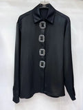 Euro 2026 New Niche Heavy Design Shirt Sex To Loose Long-Sleeved Women's Shirt Top